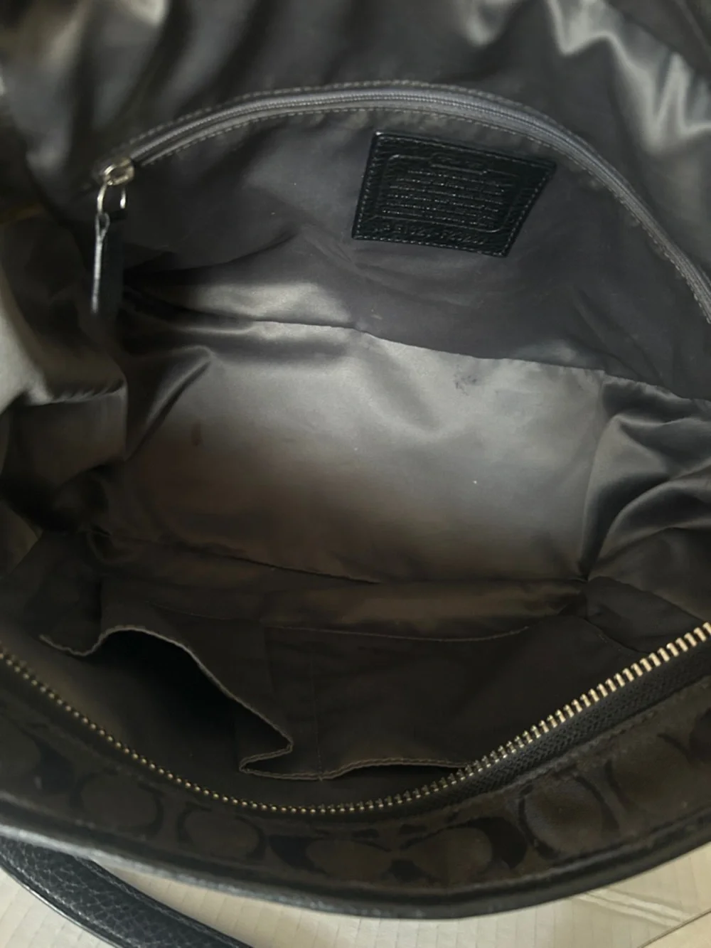 COACH Park Signature Carrie Tote Handbag.